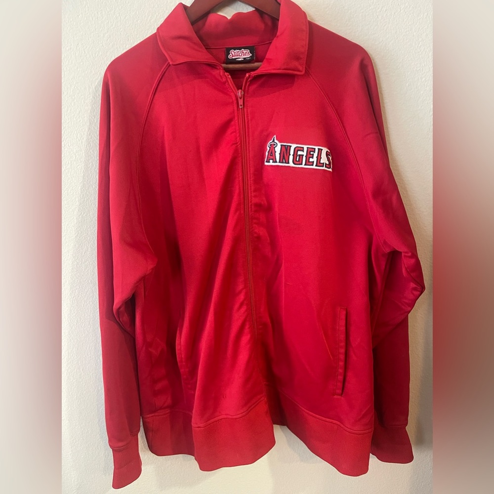 Los Angeles Angels Men’s Stitches Brand Sweater/Track Jacket MLB Size XL